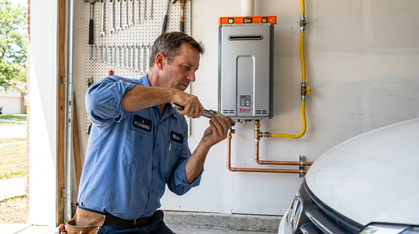 Tankless water heater installation by a Johns Plumbing LLC plumber in Snoqualmie